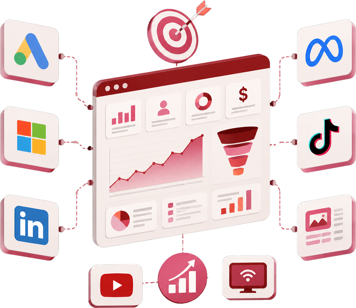 Social media channels around secure global network